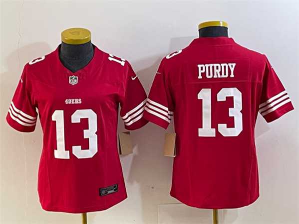 Women's San Francisco 49ers #13 Brock Purdy Red 2023 F.U.S.E. Vapor Untouchable Football Stitched Jersey(Run Small)